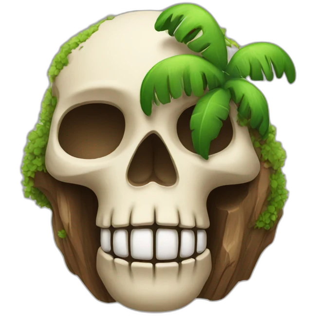 Islands in the form of a skull emoji