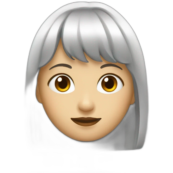 fille avec frange emoji