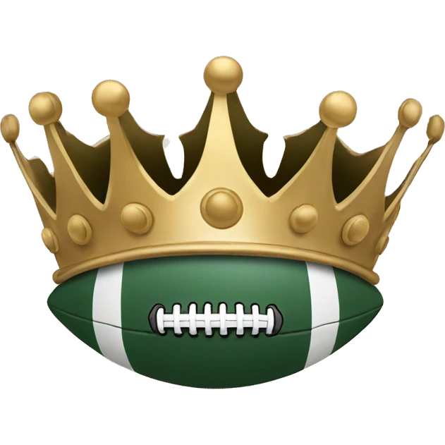 Crown on top of football emoji
