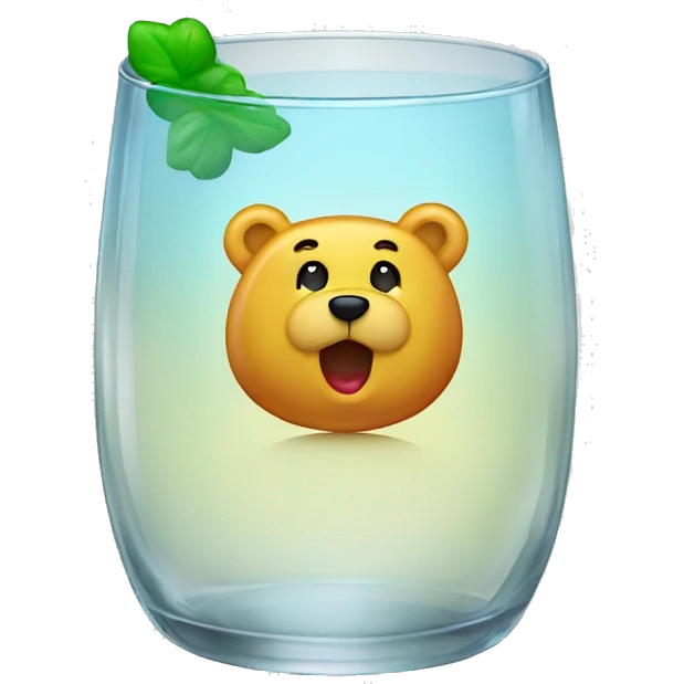Gummybear in a waterglas emoji