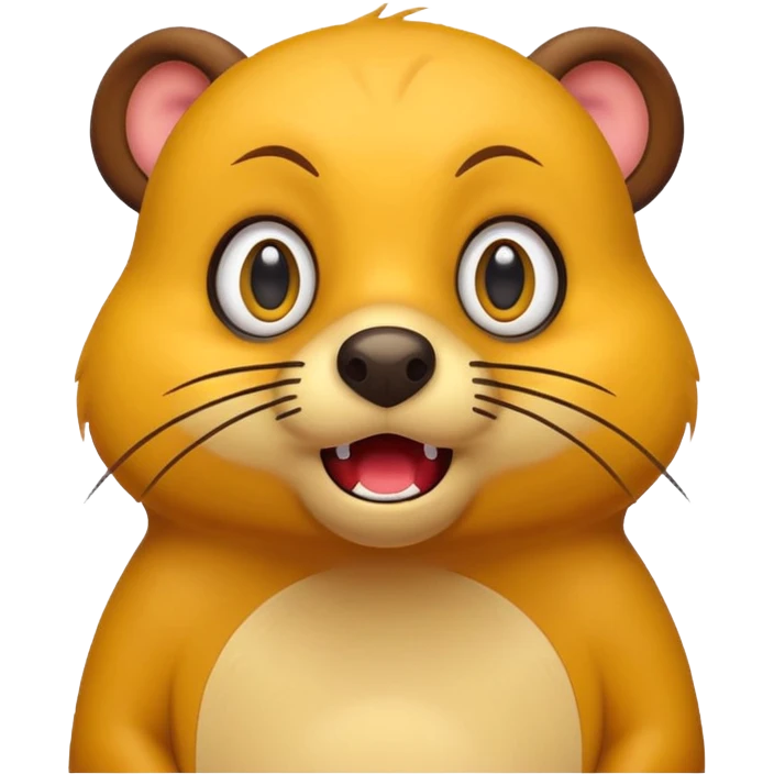 BUC-EES BEAVER emoticon expressing fright emoji