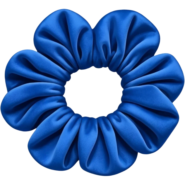 Scrunchie with blue velvet fabric emoji