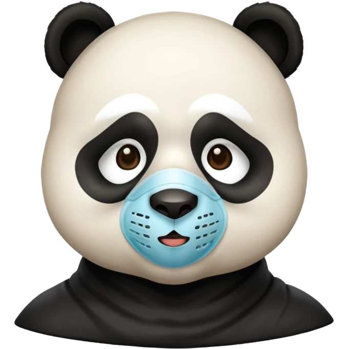 panda with facemask skincare beauty emoji