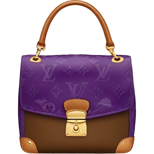 purple Louis Vuitton bag emoji