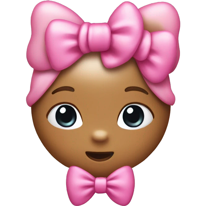 hello kitty wearing a pink bow emoji