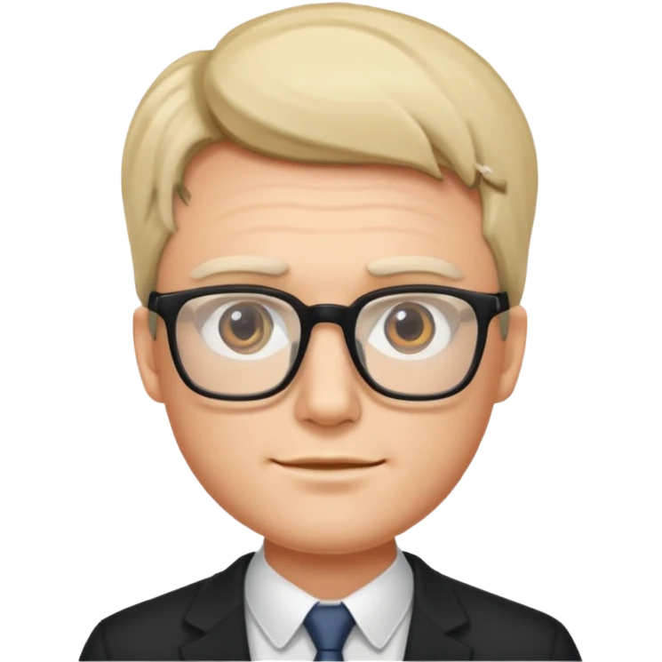 man with square glasses emoji