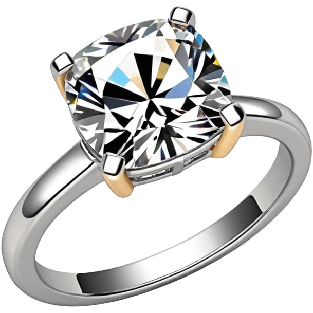 Square cushion cut diamond ring  emoji