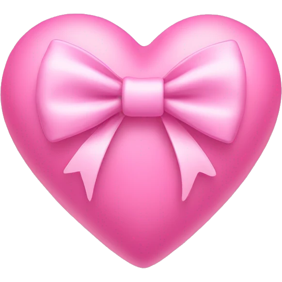 pink heart with light pink bow emoji