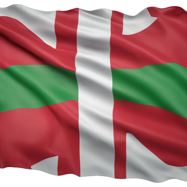 The Basque Country flag in perfect detail with it being made in the best way possible 4K Ultra HDR emoji