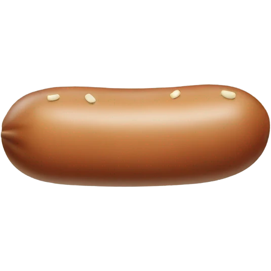 Mushroom shaped sausage wearing a hoodie emoji
