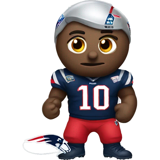 poop emoji wearing patriots jersey number 10 emoji