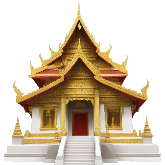 Thai style Buddhist temple emoji