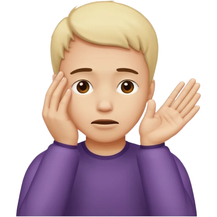 Face palm with 10 fingers emoji