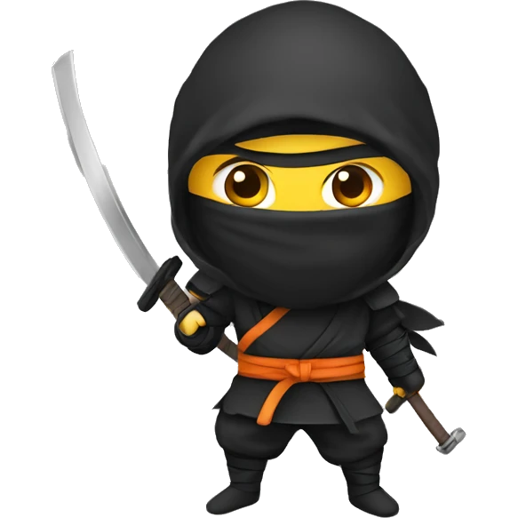 Ninja avec goûte de sang emoji