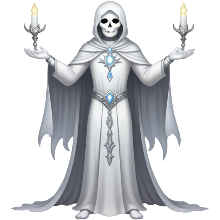 Full body, Cinematic and Ultra realistic 32k HD hauntingly beautiful specter with Balanced features, highly detailed, glowing with silver light, high shine, remembrance, a painting of white silver, fanciful, enchanting. The image is so lifelike it could leap off the canvas at any moment emoji
