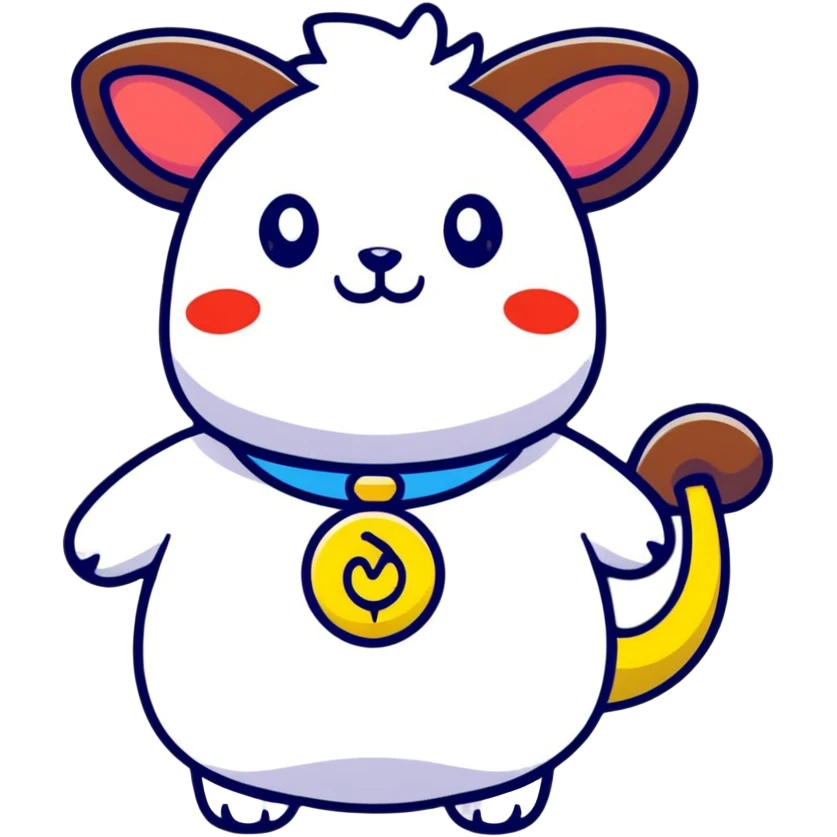 cute animal with power-up aura, expressing '精神百倍' emoji