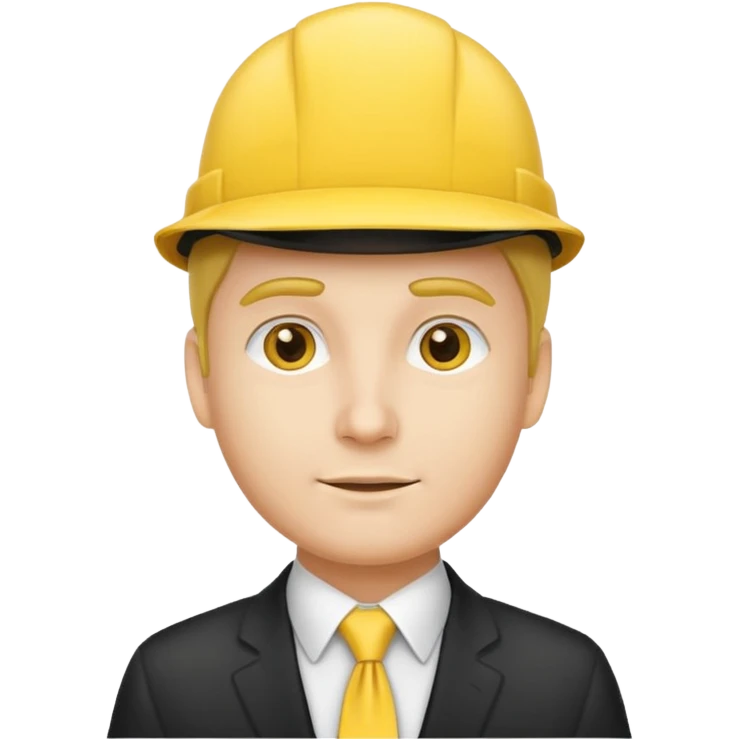 a man with yellow tie and hat emoji
