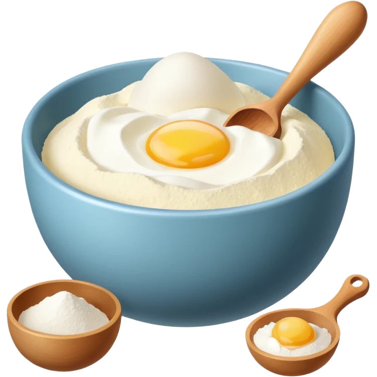 baking ingredients before preparation emoji