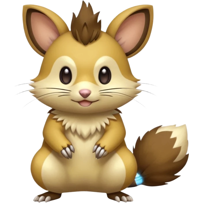 Raticate-Emolga-Pachirisu-Cacomistl-Fakemon-hybrid-creature (full body) emoji