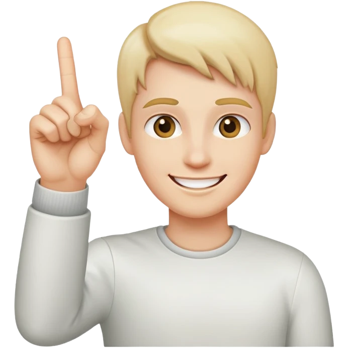 smiling holding up middle finger emoji