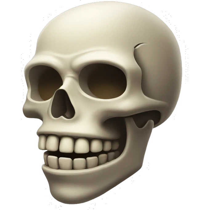 Shh as a skull  emoji