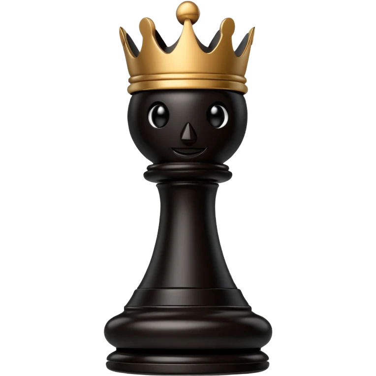 black king wooden chess pieces, emoji