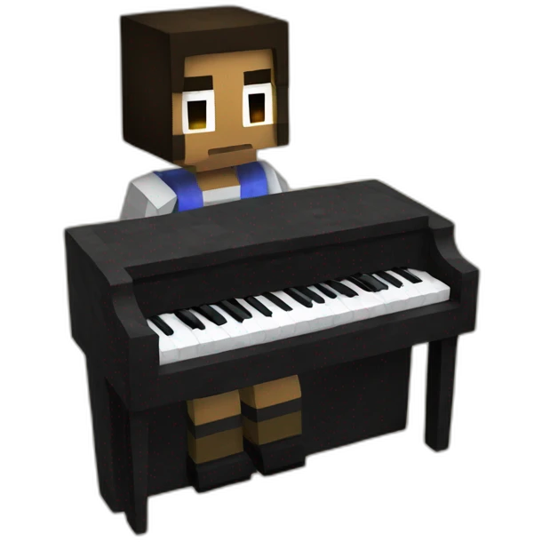 Warden Minecraft playing piano emoji
