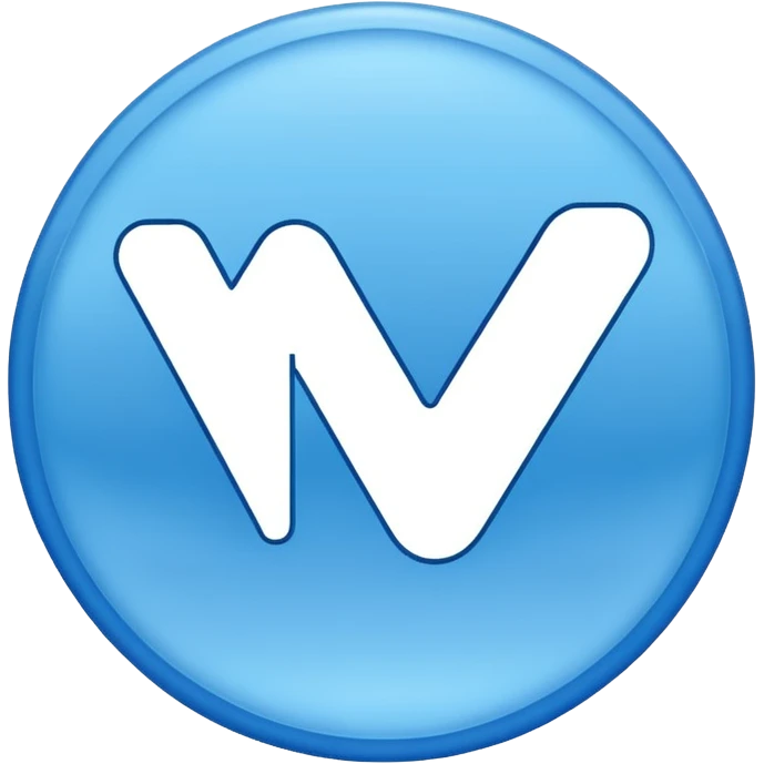 A sky-blue circle and a ☑️ With a Verified emoji