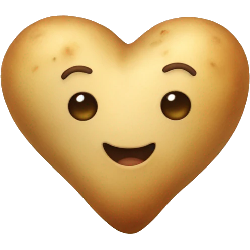 beige heart adorned with potatoes  emoji