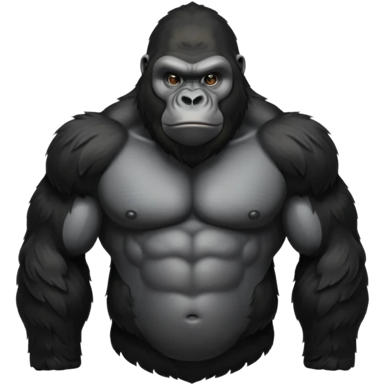 Create a gorryla with big back emoji
