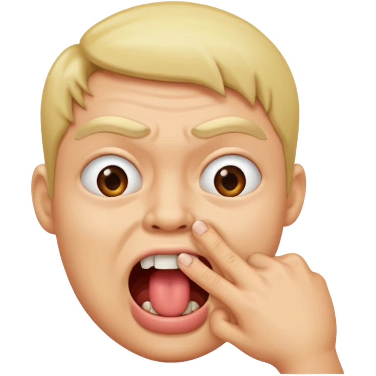 Finger bite face emoji