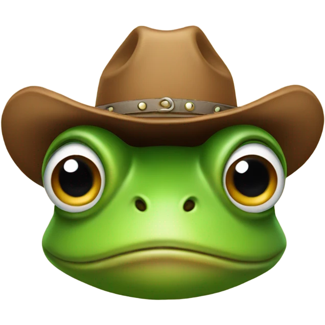 Frog wearing cowboy hat emoji