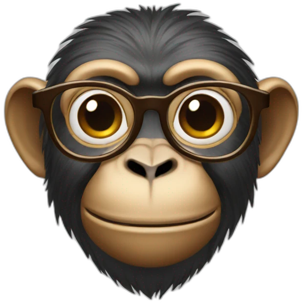 Monkey with spectacle emoji