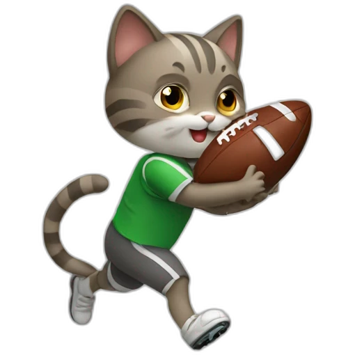 Cat playing football emoji