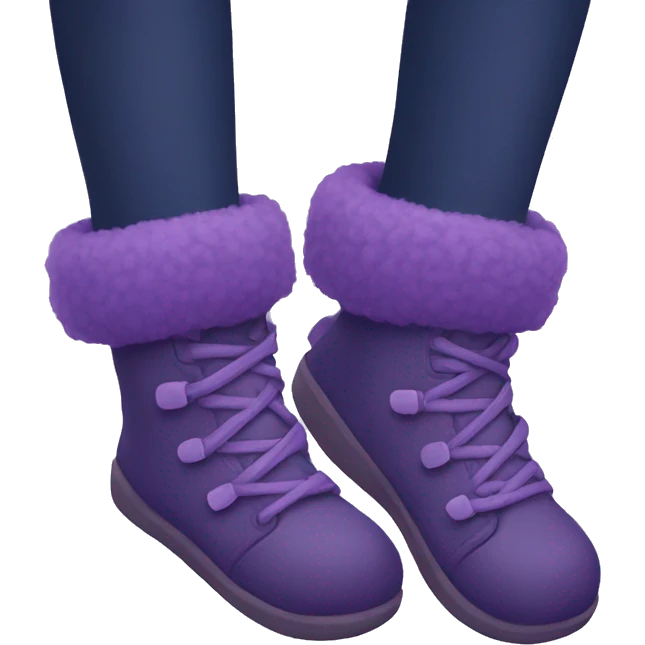 Purple cozy shoes emoji