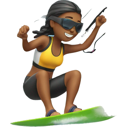 Girl kitesurfing emoji