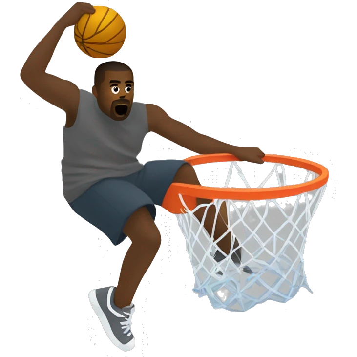 Kanye west dunking emoji