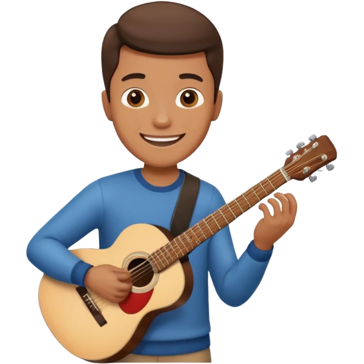man holding guitar emoji