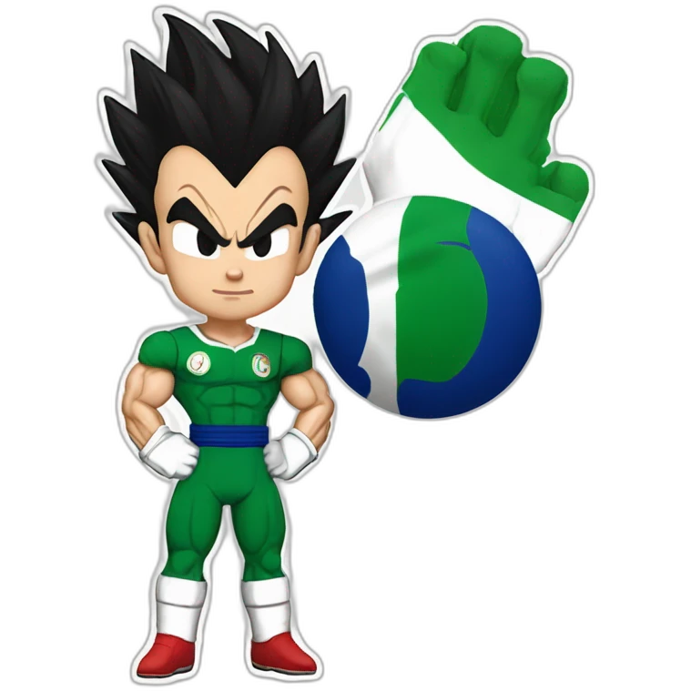 Vegeta with Algeria t-shirt  emoji