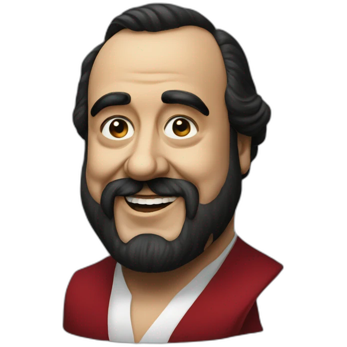 Hyperrealist pavarotti emoji