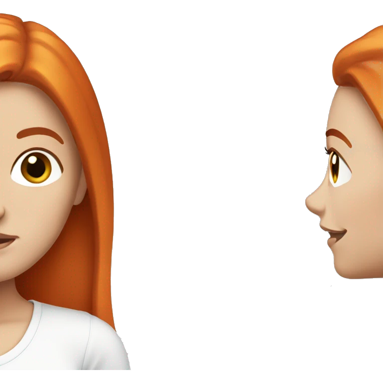 white girl very red hair not orange emoji