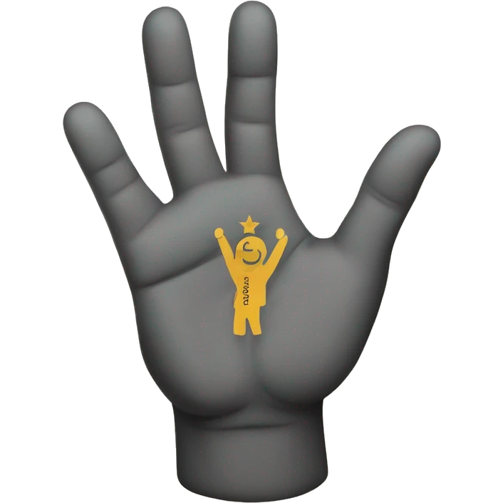 Human Rights with Human Rights written on it and hands emoji