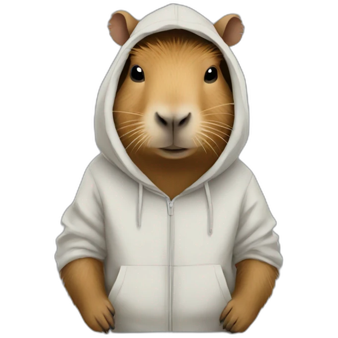 Capybara with a hoodie emoji