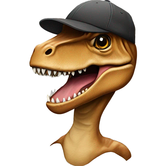 Trex backwards hat  emoji