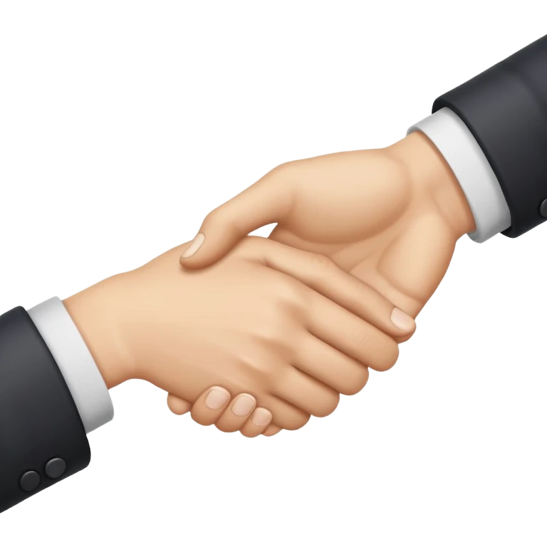 two white hands in a secret handshake emoji