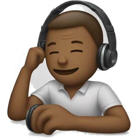 Emoji with zzzz and headphones emoji
