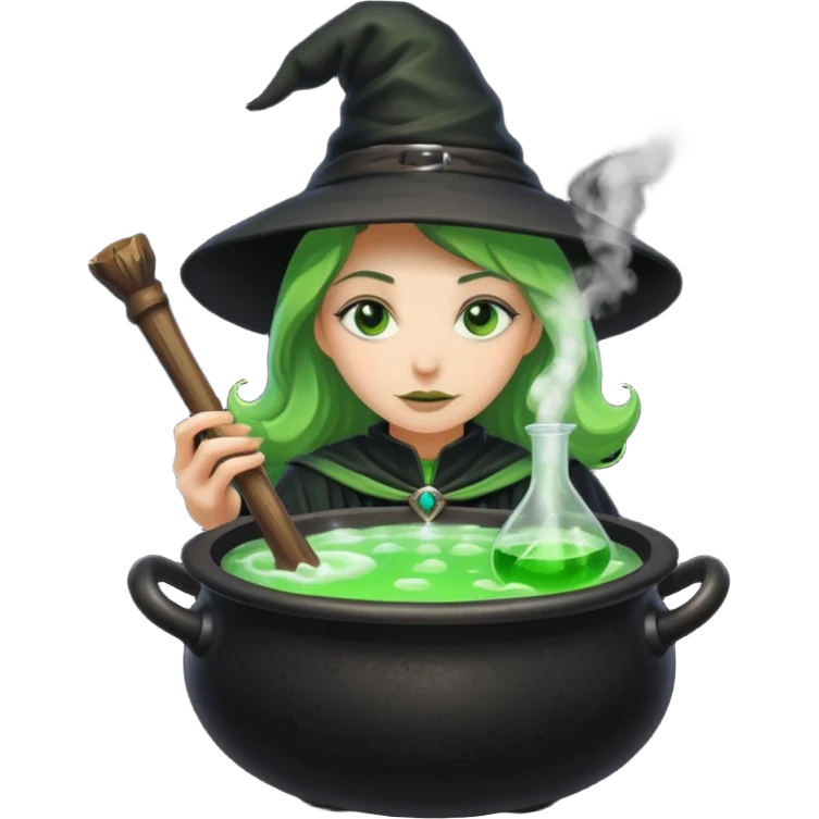 green witch cooking potion emoji