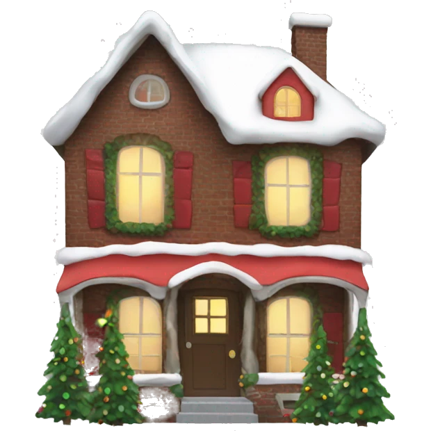 Christmas house emoji