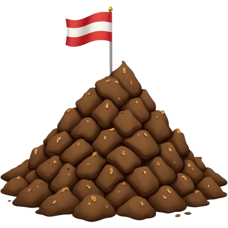 Indonesian flag but poop in mid in flag emoji
