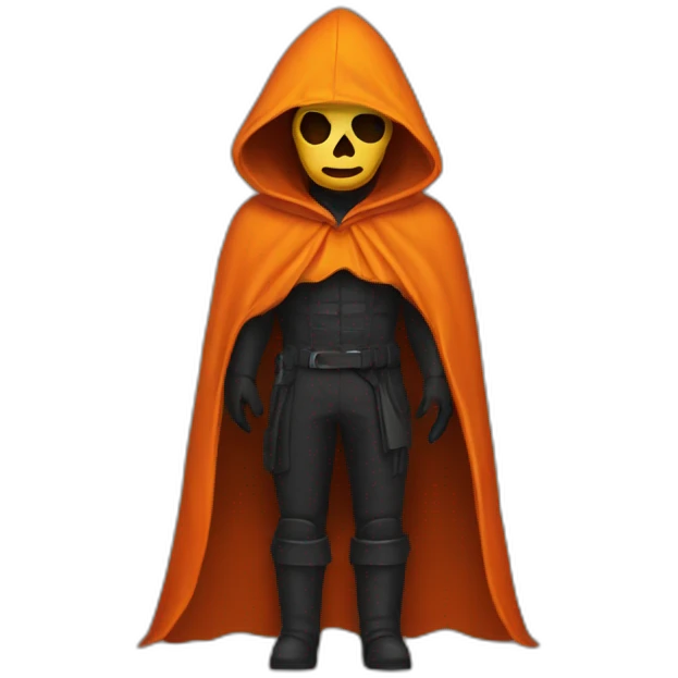 Death wear in orange cape emoji